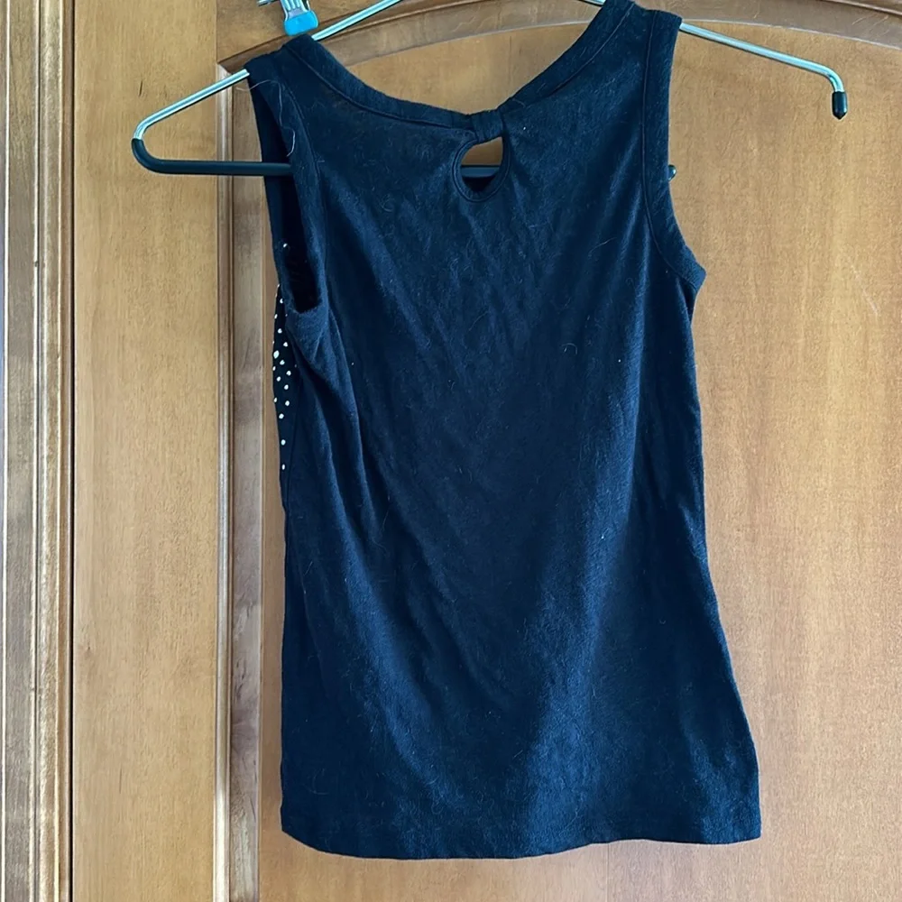 Justice Girls Black Bling Tank Top Size 12